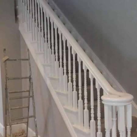 Stair case painting and decorating