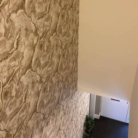 Stairway landing wallpaper